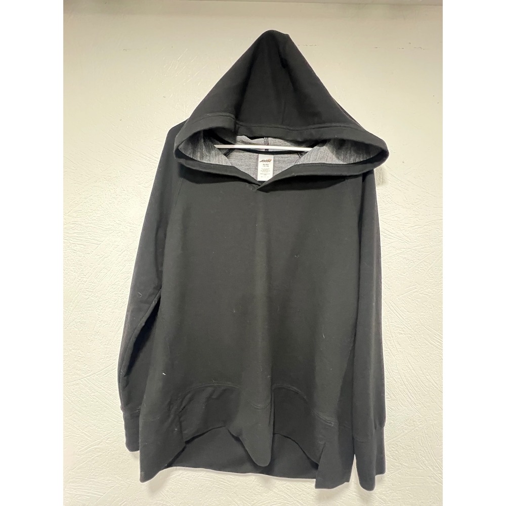Avia Womens Black Pullover Hoodie Sweatshirt  XL 16-18 Long Sleeve‎ Activewear